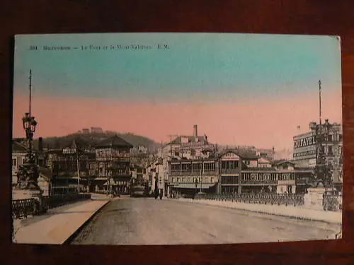 cpa 92 suresnes le bridge et le mont valerien