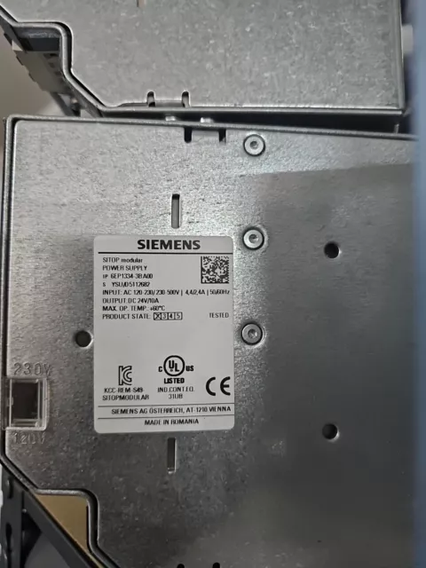 6EP1 334-3BA00 | Siemens | SITOP, Power Supply, 10A, 24VDC, Used 2
