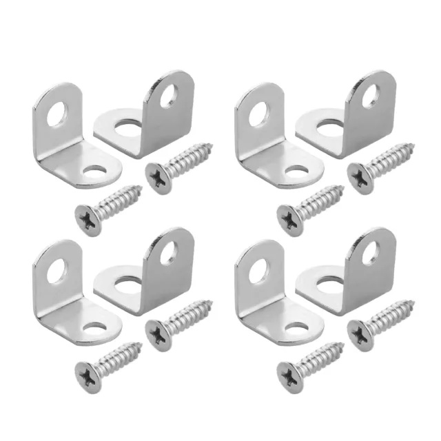 25PCS 18*18*15mm Right Angle Bracket L-Shaped Corner Brace Shelf Stainless Steel