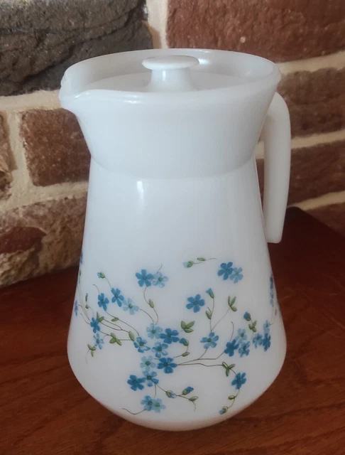 Carafe,cruche Piché, Arcopal motif fleurs, Vintage années 70 - Arts de la table