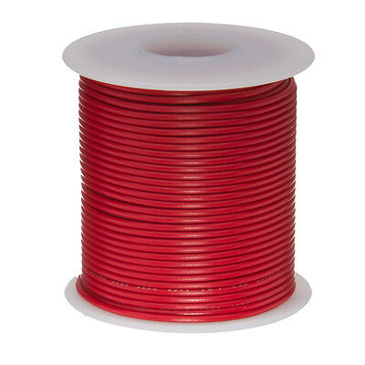 16 AWG Gauge Solid Hook Up Wire Red 25 ft 0.0508" UL1007 300 Volts