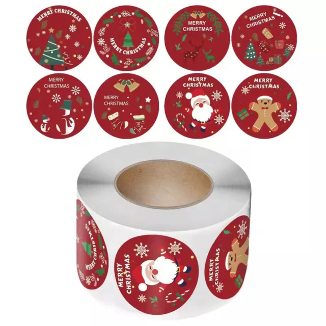 4 rollos pegatinas autoadhesivas etiqueta de sellado decorativa niño Navidad