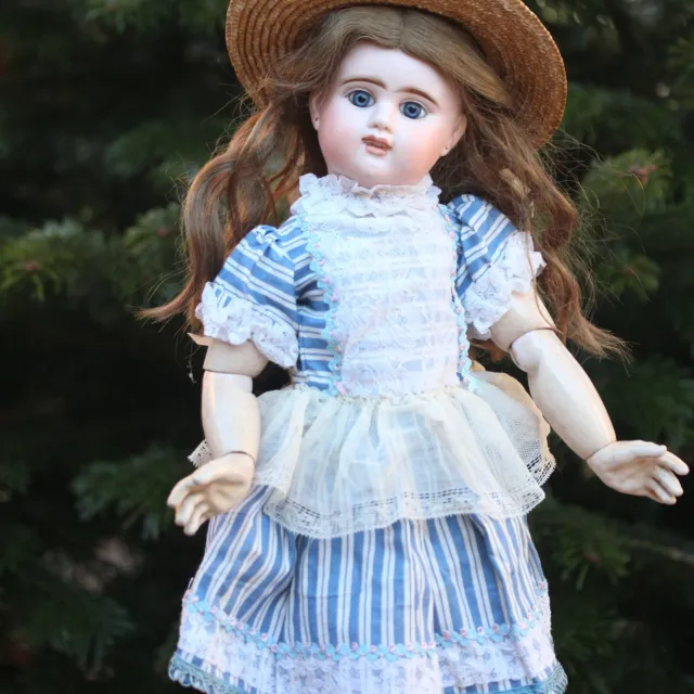 Robe de poupée avec chapeau de paille pour la poupée Jumeau Bru Robe doll dress