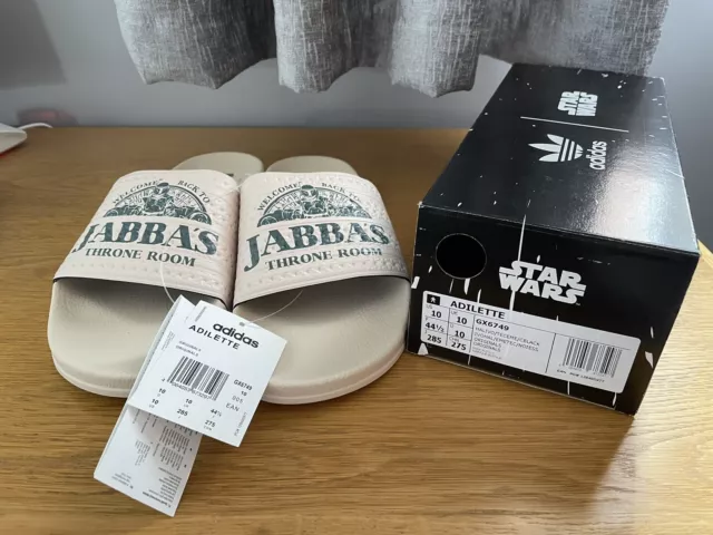 Slider Jabba's Throne Room Adidas Star Wars Boba Fett Mandalorian taglia 10 nuovi