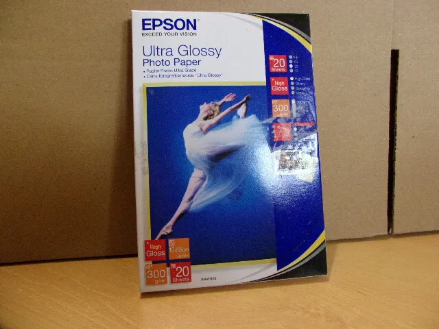 Epson Photo Paper Glossy, 4 x 6 Inches, 50 Sheets (S041809) in