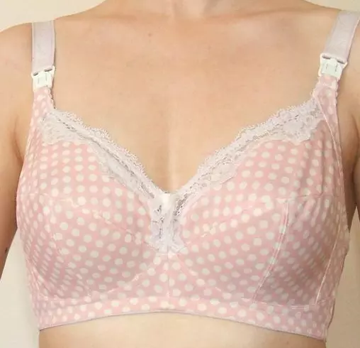 Reggiseno infermieristico Freya Emily rosa pallido 32D senza fili coppe a goccia per allattamento al seno a macchie 2