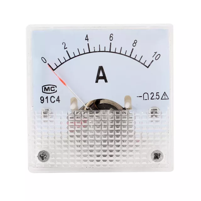 91C4 Einbau Amperemeter Einbauinstrument DC0-10A Messinstrument Analog Messgerät