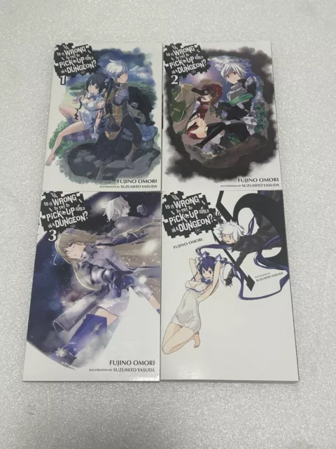 Danmachi Light Novel Fujino Omori Aurographed Anime Manga Comics