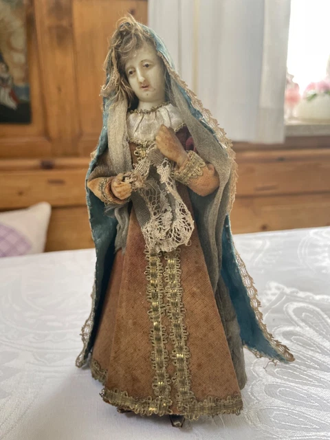 Uralte Bayerische Barock Krippenfigur Wachs so tolle Ausstrahlung von ca 1780 Jh Uralte Bayerische Barock Krippenfigur Wachs so tolle Ausstrahlung von ca 1780 Jh