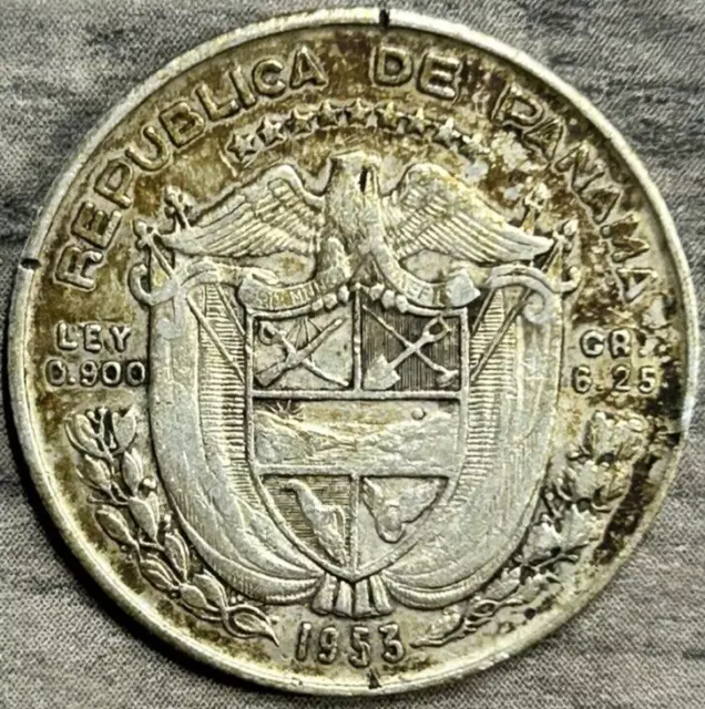 1953 Quarter Balboa Made in the Mexico Mint 90% Silver 6.25 Grams