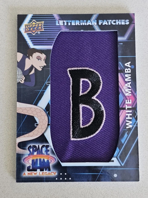2021 Space Jam A New Legacy Letterman Patches B White Mamba Letter Patch LP-WH
