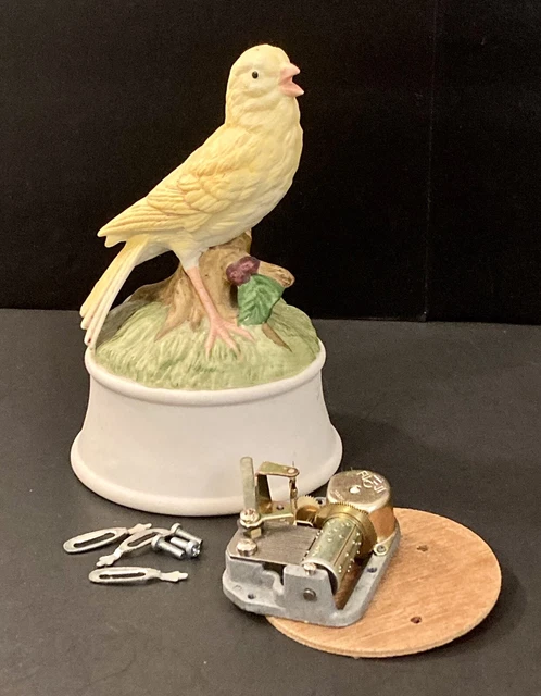 Gorham Porcelain Bird Fuji Movement Music Box Lara's Theme *AS IS FOR REPAIR*