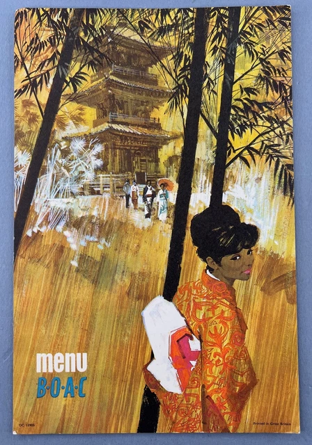 BOAC VINTAGE AIRLINE Menu North Atlantic Service B.o.a.c. £19.95 ...