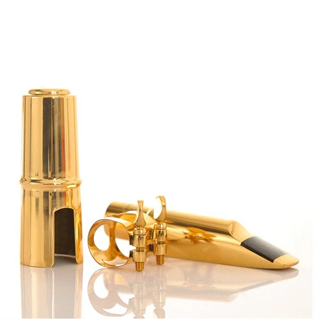 Embouchure Saxophone Ténor + Clip Métal Doré - Accessoire Saxo Pro