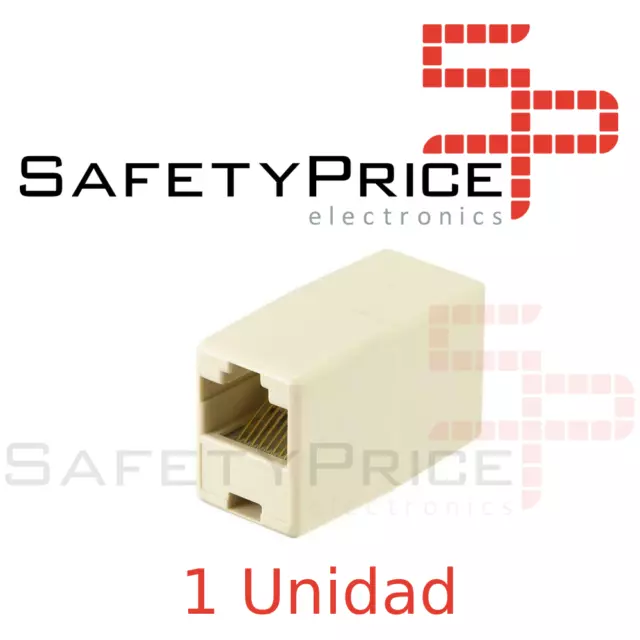 1x Adaptador Conector Empalme RJ45 Hembra a Hembra 8p8c CAT5/cat5e beige A-42