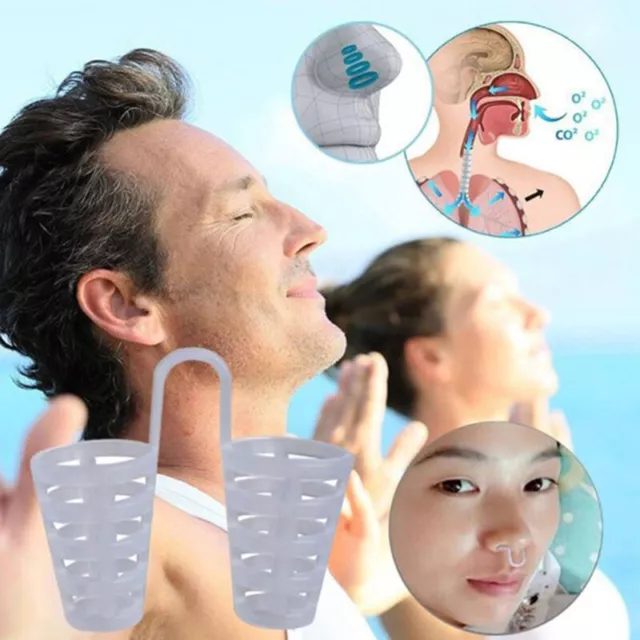 2Pcs Anti Snoring Nose Vents Stop Clip Anti Snore Sleep Nasal Dilators DeviY-wf