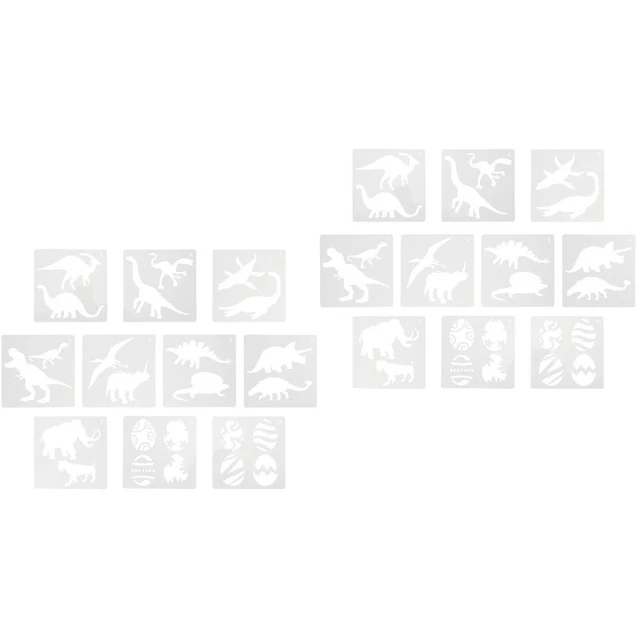 9PCS Modèles De Dessin En Plastique Motif Géométrique 30x30