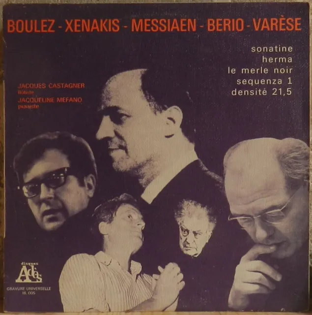 BOULEZ - XENAKIS - MESSIAEN - BERIO - VARESE France LP