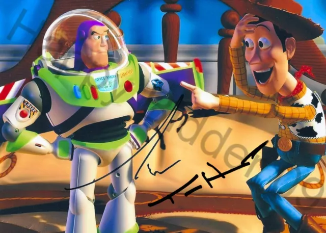 Toy Story TIM ALLEN BUZZ LIGHTYEAR Tom Hanks Beautiful Signed 7x5 Photo.