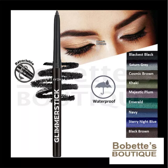 CRAYON RÉTRACTABLE EYE LINER LIGNEUR WATERPROOF MAT Contour Yeux AVON 9 Coloris