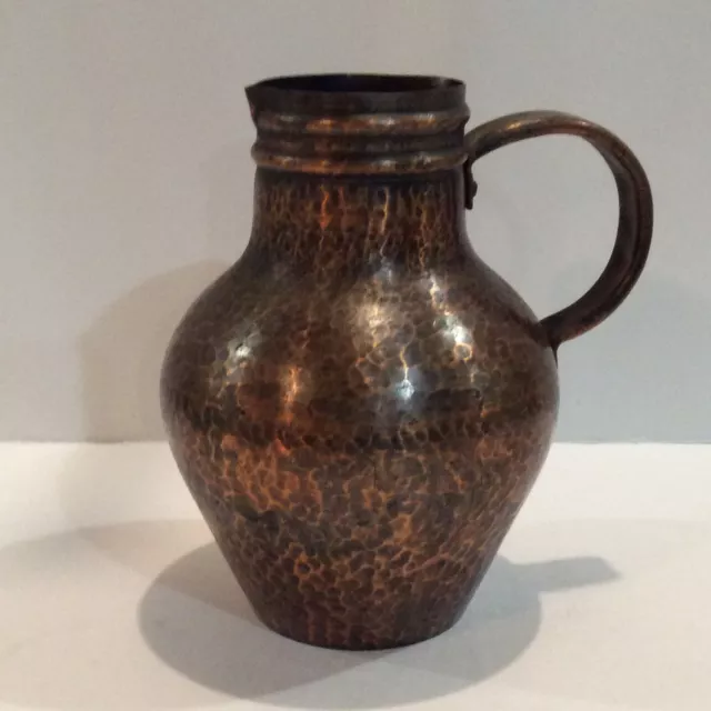 Frick Copper Handmade Hammered Pitcher Jug German