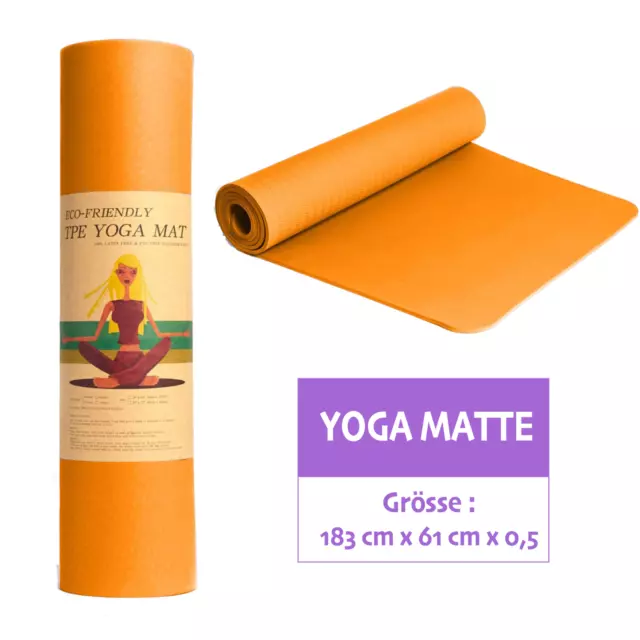 Yoga Anti-resbalón Estera Fitness Entrenamiento Bio Eco Friendly Naranja