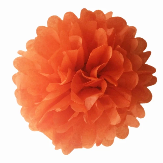 Orange Stoff Papier Bommel Bommel Bommel Blume Geburtstag Hochzeit Weihnachten Party