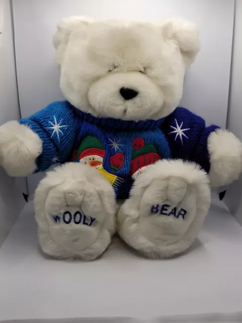 VINTAGE WOOLWORTHS / Chad Valley WOOLY BEAR with CHRISTMAS JUMPER 14 ...