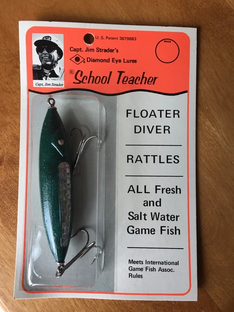 CAPT. LEURRE DE PÊCHE JIM STRADER'S Diamond Eye SCHOOL ENSEIGNANT 4 ...