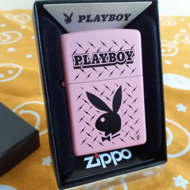 Zippo PLAY BOY Pink Very Cute Very Rare Unused From Japan