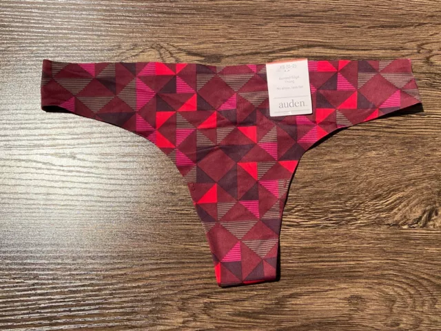 WOMENS AUDEN BONDED Edge Thong Burgundy Geo Size X-Small (0-2) $6.99 -  PicClick