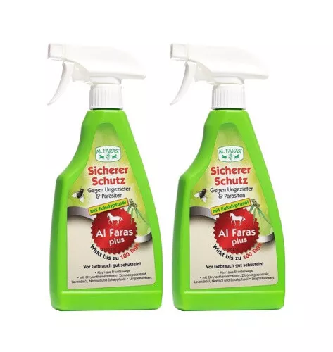 AL FARAS Insektenschutz für Umgebung & Oberflächen 2x 500ml ! Neu mit Eukalyptus