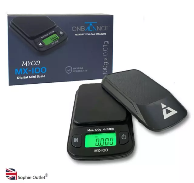 Myco MX-100 Digital Scale Pocket Mini Weighing Backlit 100g X 0.01g(ON BALANCE)