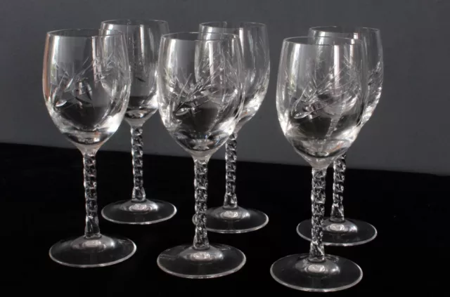 6 verres à Eau cristal d'Arques modèle Epi fleury