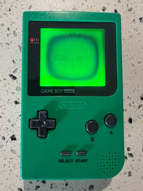 Gameboy pocket Green console - Backlight Mod - Burnt Screen