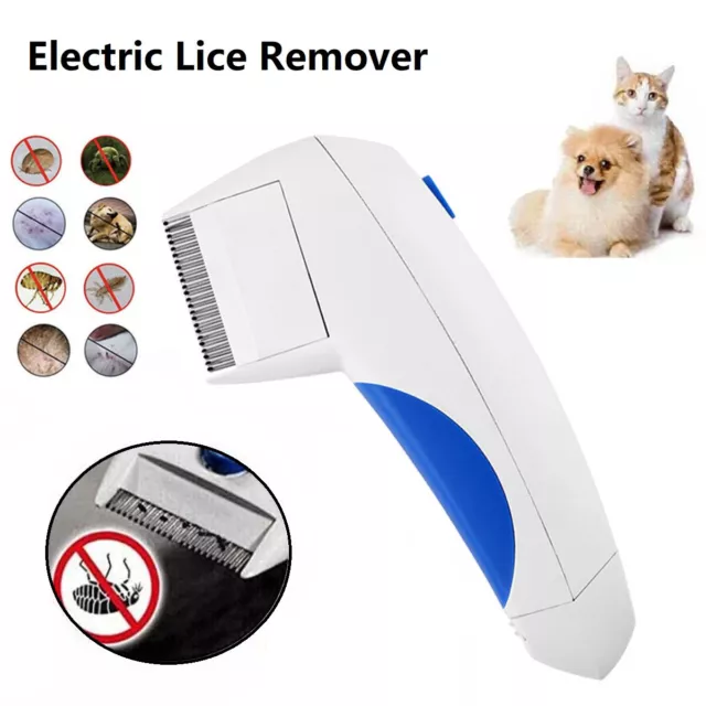 Electric flea remover hair brush pet cat and dog cleaning tool-
