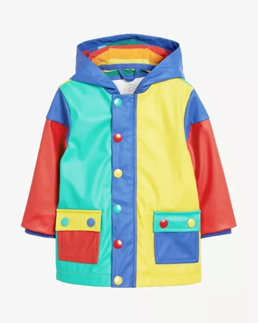 NEXT LITTLE BIRD Boys Girls Rainbow Shower Resistant Rain Mac