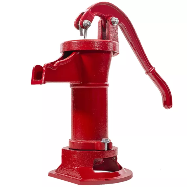 XtremepowerUS Antique Pitcher Hand Pump Red Operated 25' Outdoor Patio Water