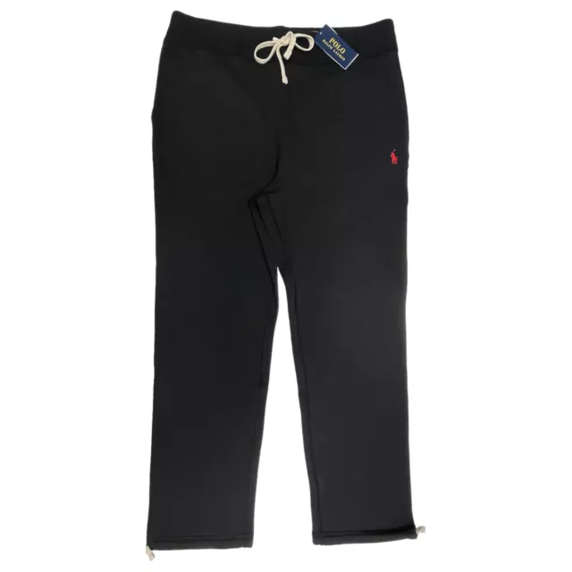 Polo Ralph Lauren Stretch Sweatpants Black Drawstring Cotton Elastic $125