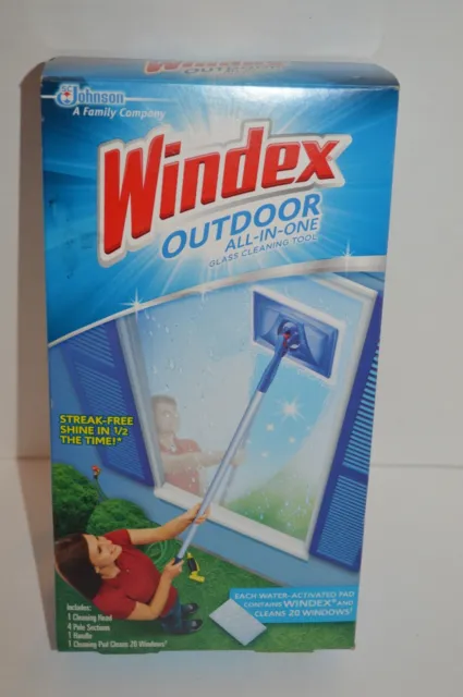 Windex Outdoor All-In-One Glass and Window Cleaning Tool Starter Kit, New in Box