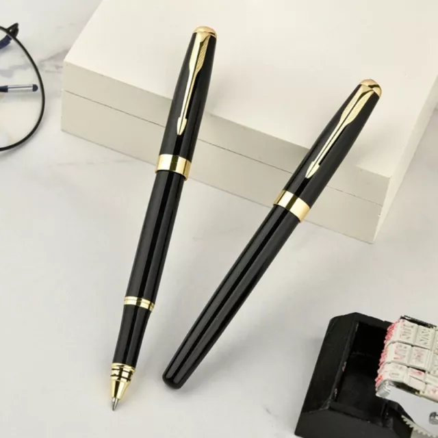 Luxury Metal Signature Ballpoint Pen Black Ink Business Writing Office Supplies