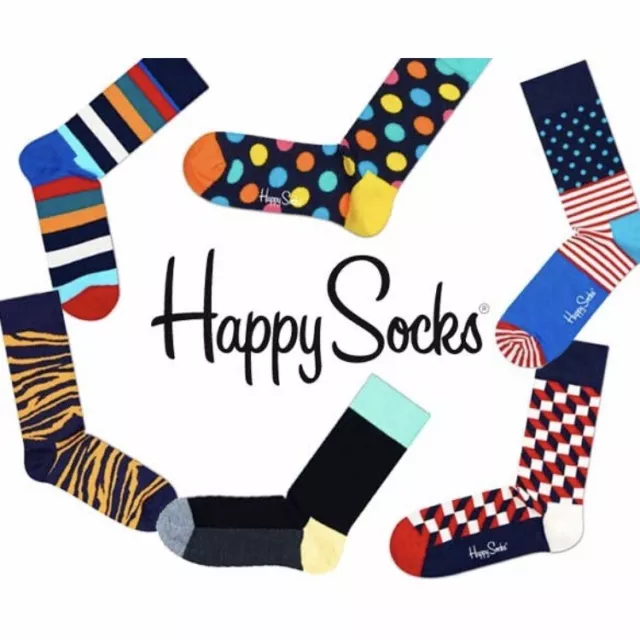 Happy Socks - Singolo* Big Dot, Diamante, Argilla, Frutta, Animale, Righe - EU 41-46