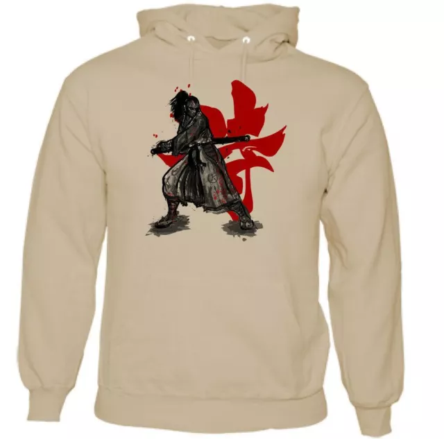 Felpa con cappuccio Samurai Warrior Uomo Arti Marziali MMA Allenamento Top Sword Kanta Giappone 7