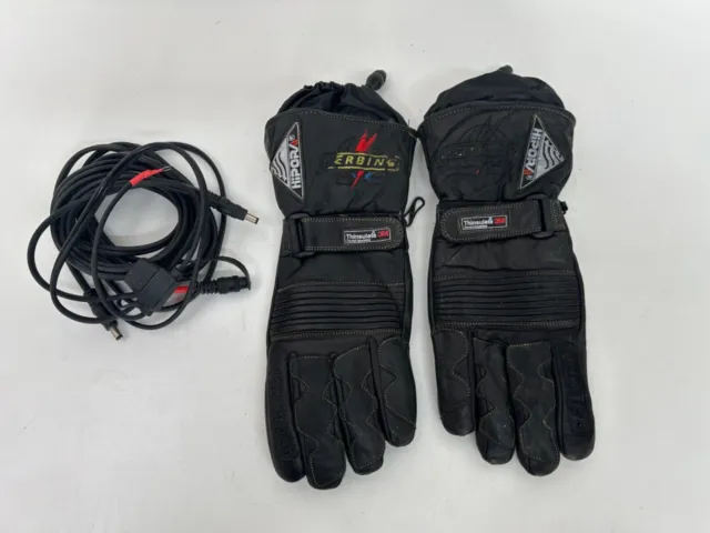 GERBING heated motorcysle leather gloves hipora black  size s small /8