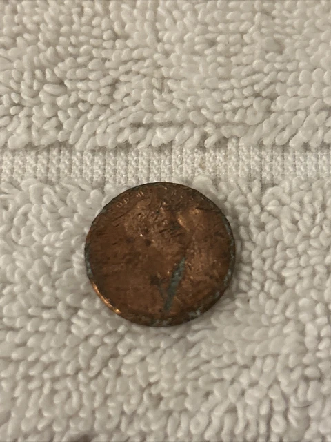 Environmental Damaged Penny No Date No Mint Mark
