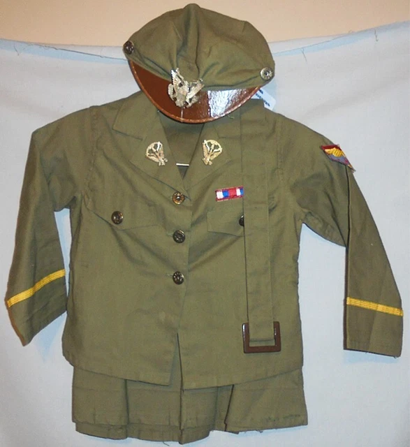 -WWII- 1940's -WAC- US Women's Army Corps Girl's Jr. WAC Military Uniform w/Hat