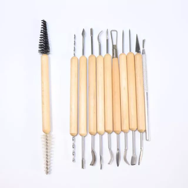 11x Carvers Clay Sculpting Carving Pottery Tools Polymer Modelling Sculpture 3