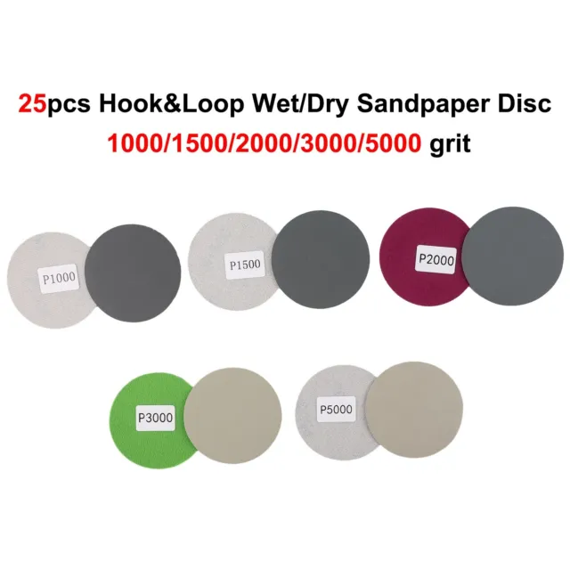 Qualità premium per finiture impeccabili 25 pz dischi di carta sabbia WetDry 3