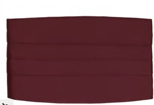 Cummerbund Burgundy Matte Satin Tuxedo  Formal