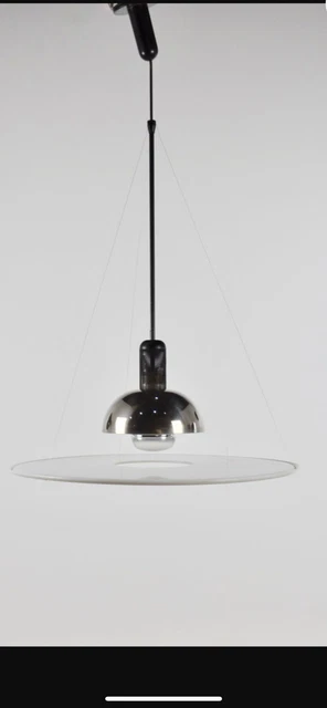 Lampadario Frisbi Design Achille Castiglioni Per Flos Vintage